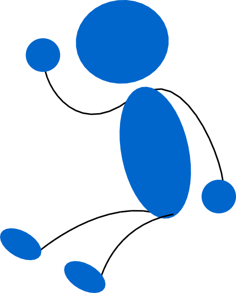 Free Vector Blue Man Clip Art - Sitting Stickman Png (480x596)