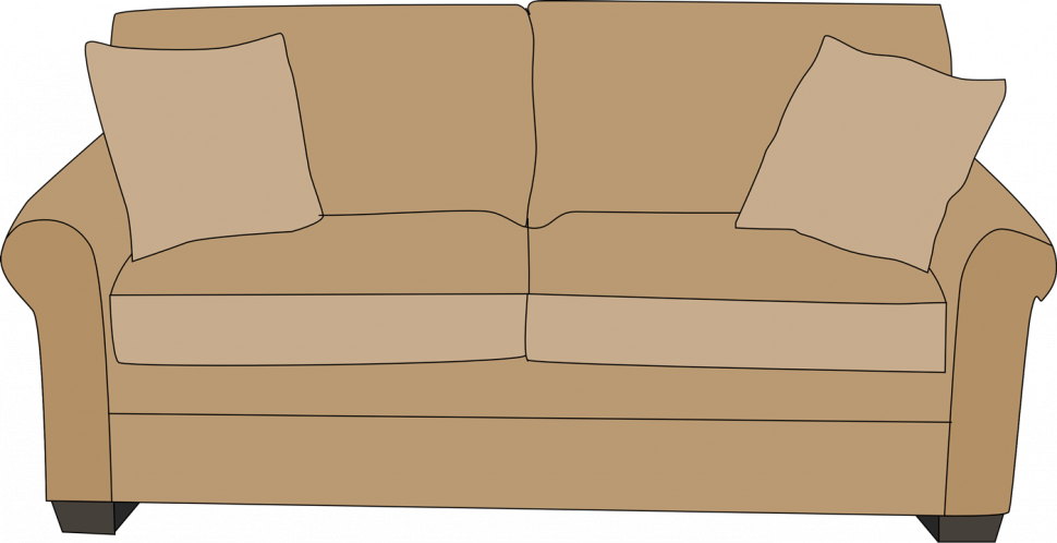 Couch Cliparts - Sofa Clipart (970x498)