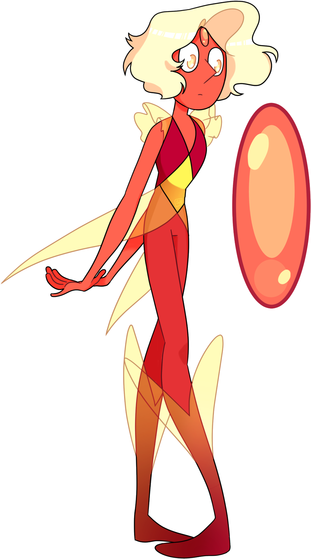 May I Intrduce You Coral Pearl Homeworld Amber's Pearl - Steven Universe Homeworld Gems (1123x1920)