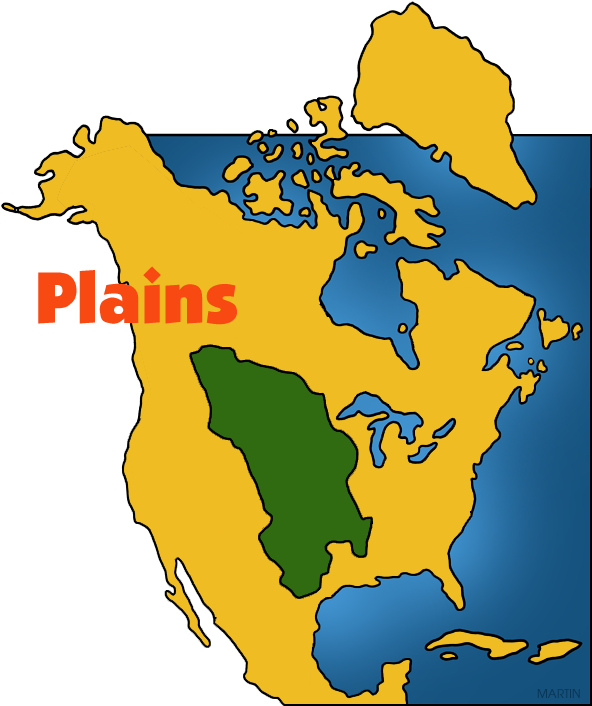 Free Countries Of The World Clip Art By Phillip Martin - Native Americans Of Plains Map (612x756)