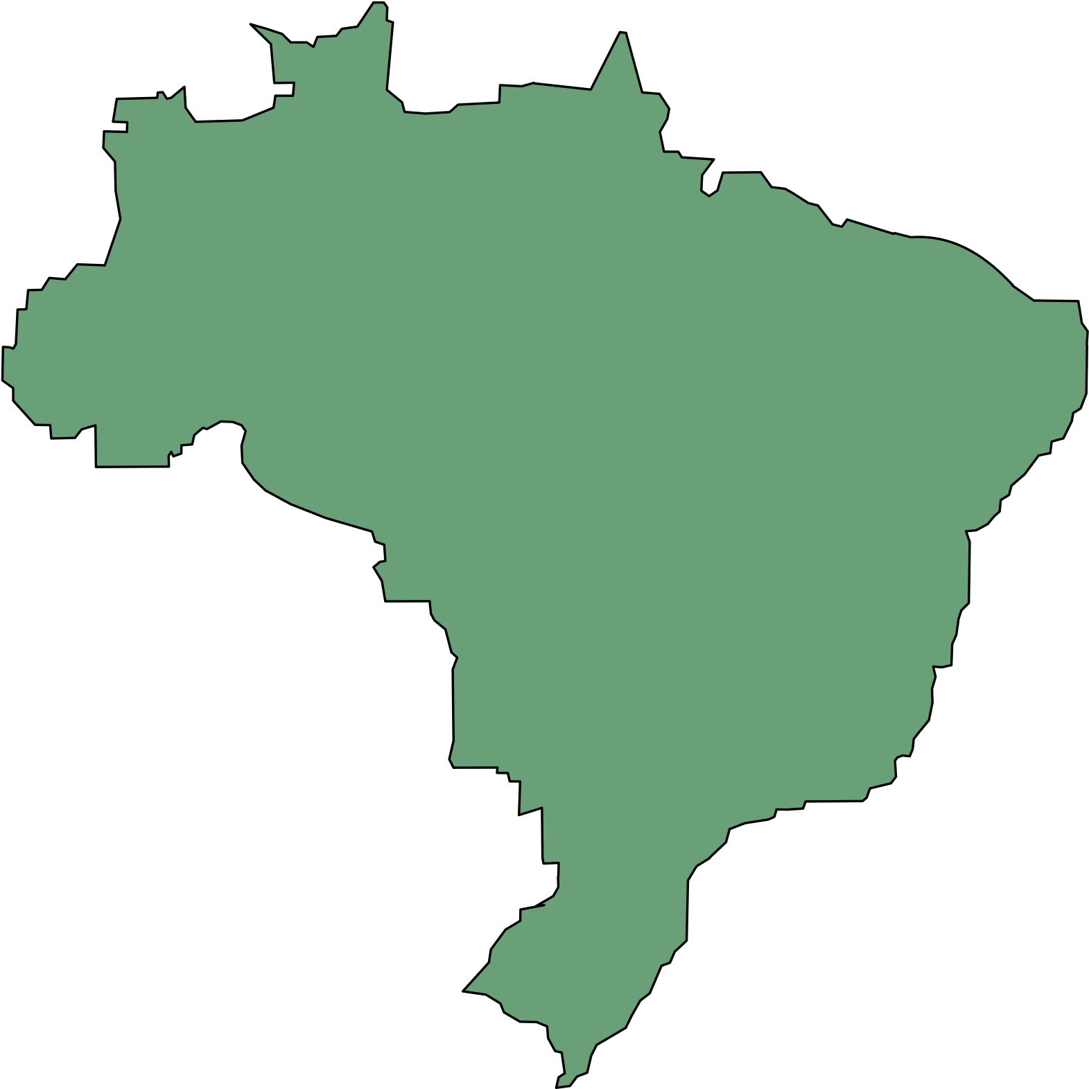 Brazil Map Clip Art - Brazil Map Clipart (1697x2400)