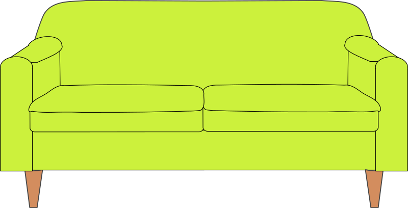 Couch Clip Art Free - Couch Clipart (800x408)