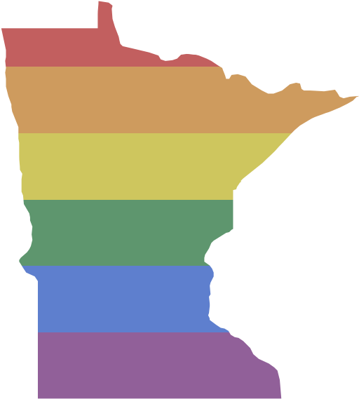 Lgbt Rights In Minnesota, United States Equaldex - Minnesota Outline (600x600)