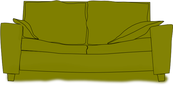 Couch Clip Art (600x569)