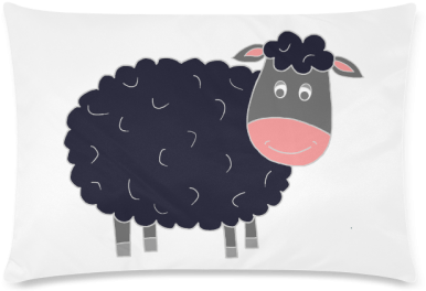 Baa Baa Black Sheep Custom Zippered Pillow Cases 16"x24" - Sheep (500x500)