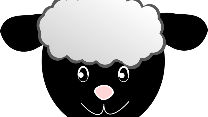 Baa Baa Black Sheep Popular Nursery Rhymes - Printable Sheep Face Mask (870x490)