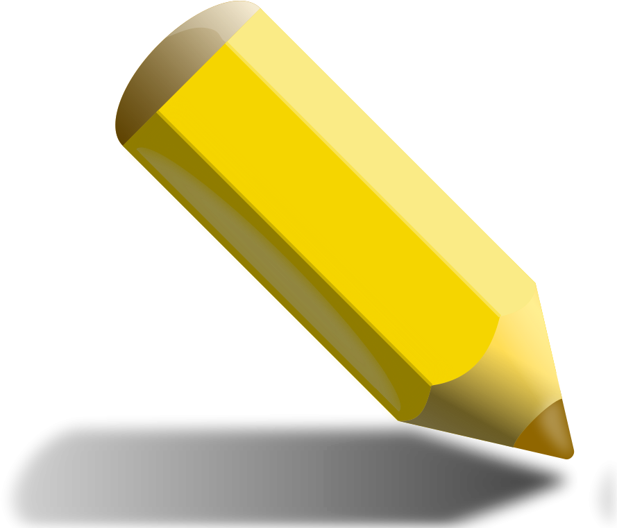 Free Yellow Pencil - Pencil Clip Art (900x802)