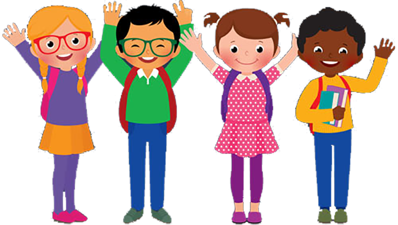 Children White Background Free Picture - Students Cartoons (800x454)