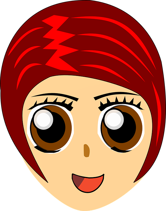 Red Hair Clipart Cartoon - Red Hair Girl Cartoon (569x720)