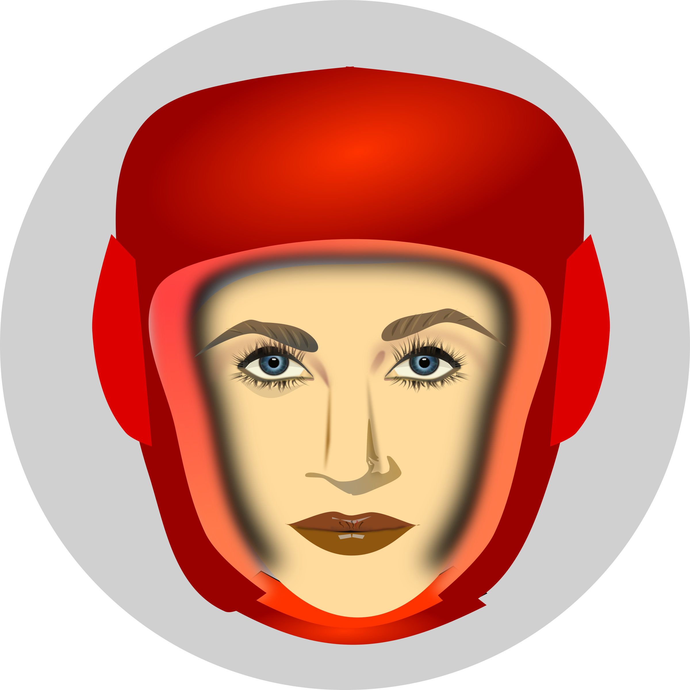 Woman, Boxer, Fighter, Boxing, Kung Fu, Fight, Hero - Girl In Boxing Helmet (2400x2400)