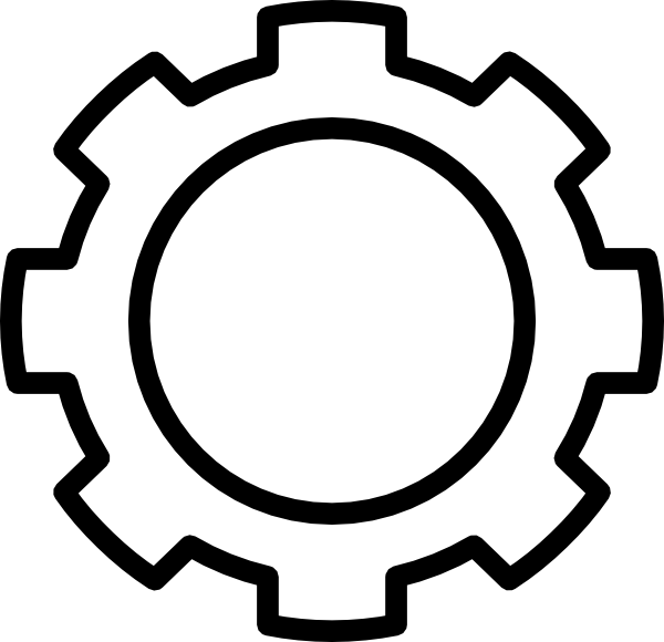 Gears Clipart Black And White - Efficacy Icon (600x580)
