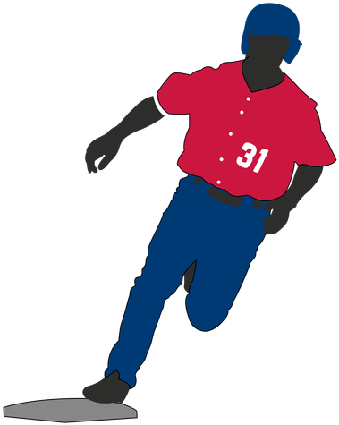 Baseball Player Running Clip Art - Baseball (512x512)