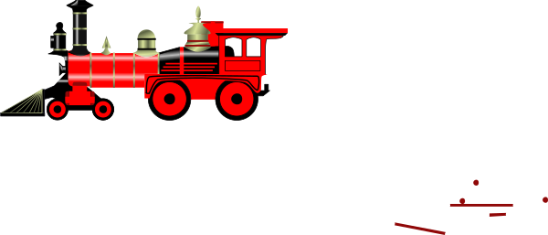 Red Steam Train Clip Art At Clker - Train Clip Art (600x257)