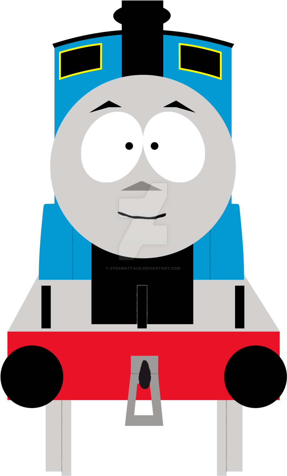 Thomas The Tank Engine, Tugs And Trains Favourites - Thomas In South Park Style (1280x1707)