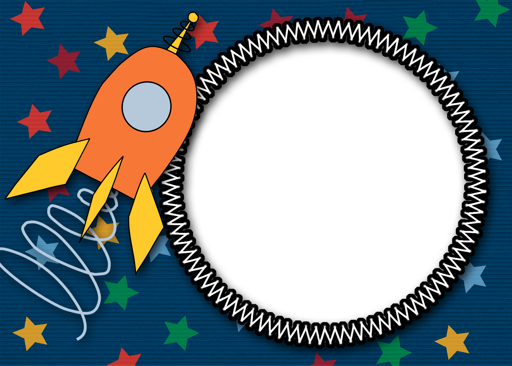 Photobucket Adori Graphics,freebie - Rocket Ship Border (2100x1500)