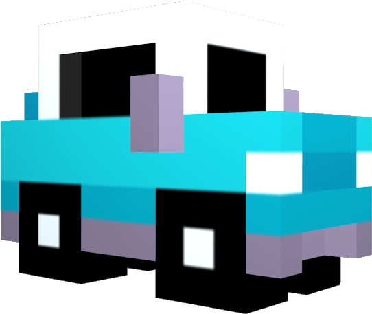 Cars - Crossy Road Blue Car (750x650)