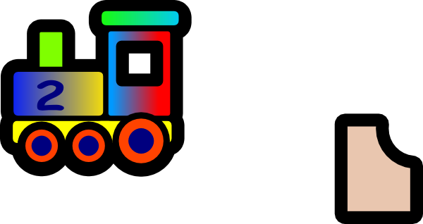 Toy Train Clip Art (600x318)