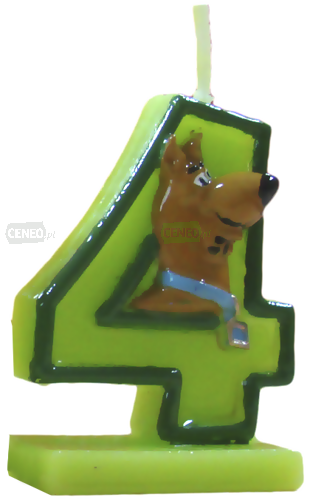 Świeczka Cyferka "4" Scooby Doo - Figurine (310x500)