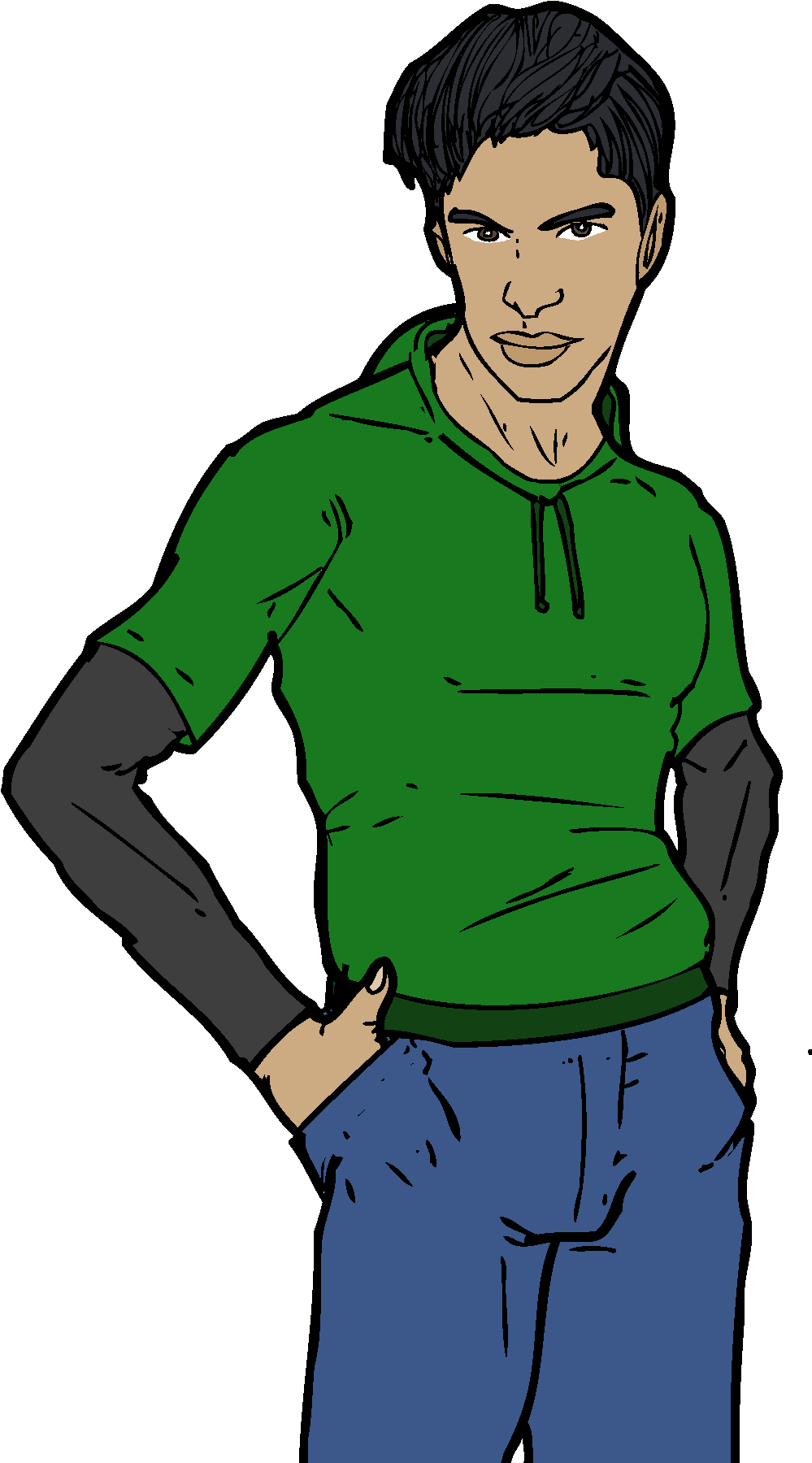I Went Simple Looking For A Cross Between Supernatrual - Cartoon (1005x1875)