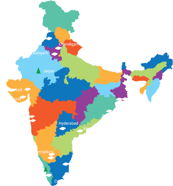 States And Territories Of India Vector Map - India Map No Background (561x614)