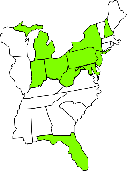 East Coast Map Clip Art At Clkercom Vector - Moab Utah Us Map (444x600)