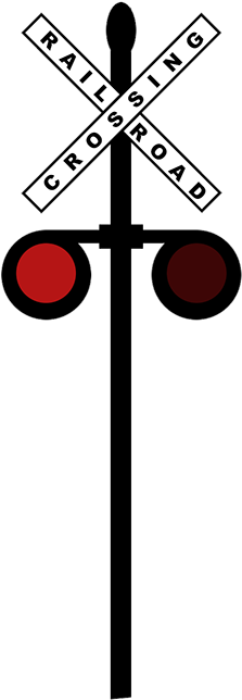 Crammed Into Our 800 Square Foot Shop Are Train Sets, - Rail Road Sign Png (258x682)