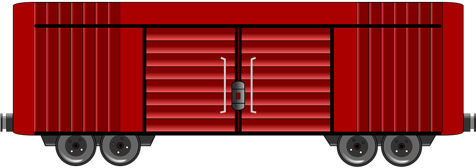 Boxcar Car Goods Train Railway Transportat - Boxcar Clipart (960x480)