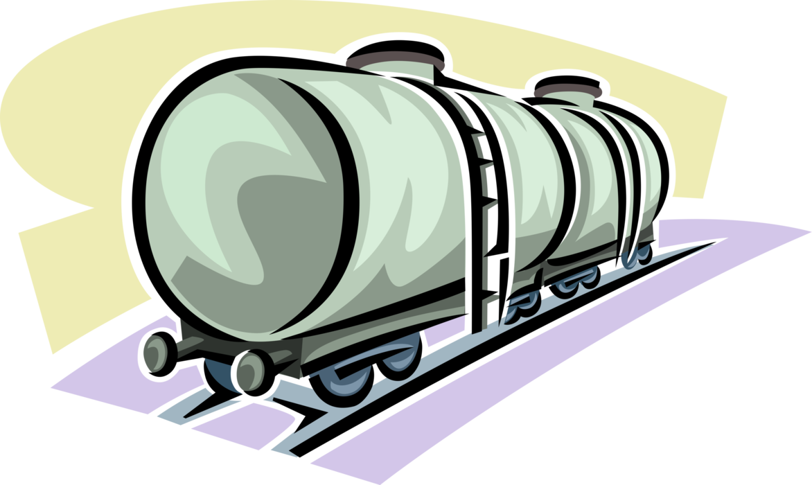 Vector Illustration Of Rail Transport Locomotive Railway - Illustration (1172x700)