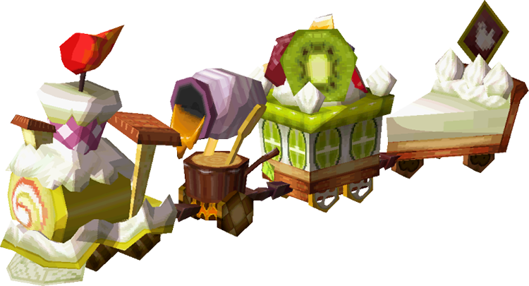 A Pixel Sprite Of The Dessert Train From The Legend - Zelda Spirit Tracks Train Parts (750x405)