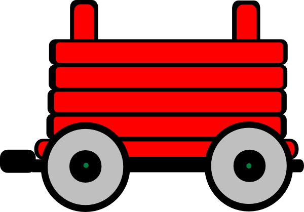 Loco Train Carriage Clip Art - Red Train Carriage Clipart (600x419)