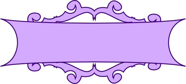 Purple Banner Clip Art (600x271)