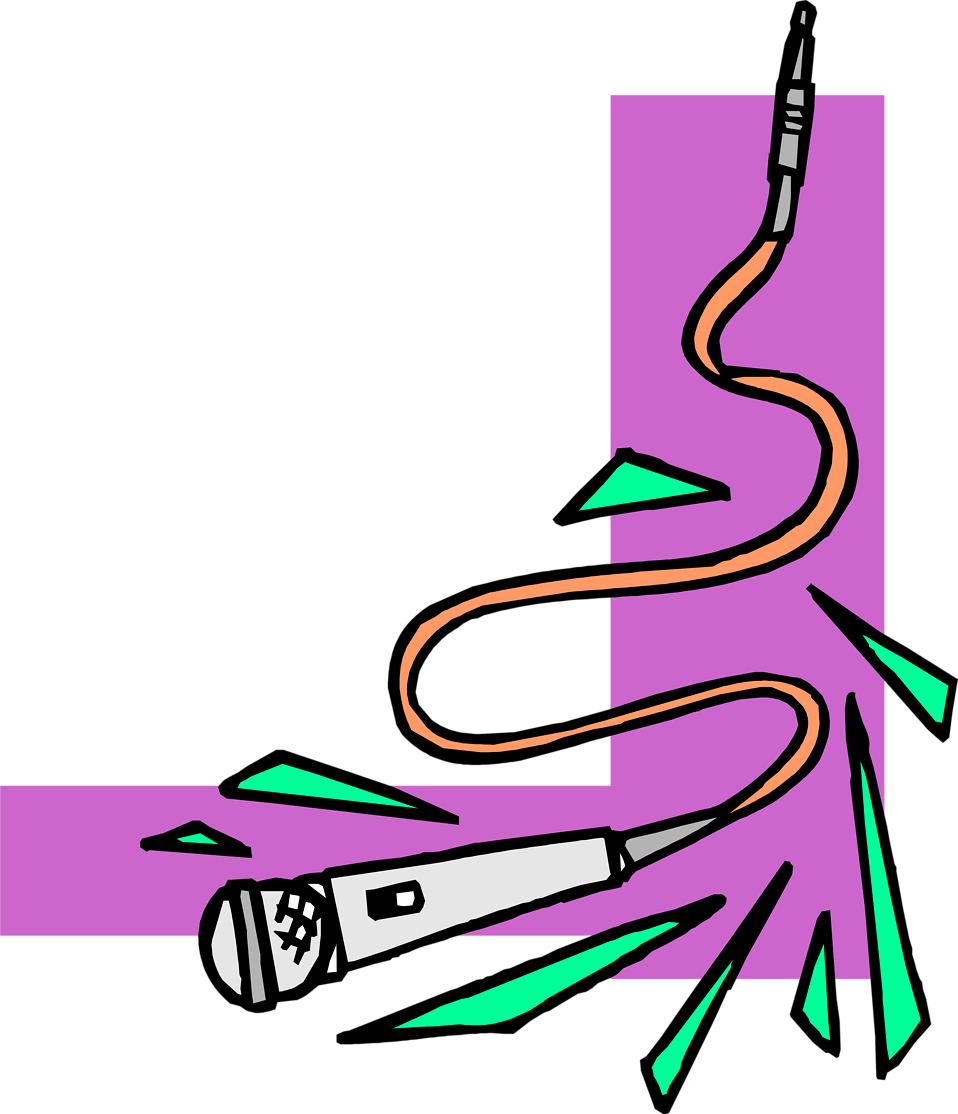 Illustration Of A Lower Right Frame Corner With A Microphone - Frame Microphone (958x1114)
