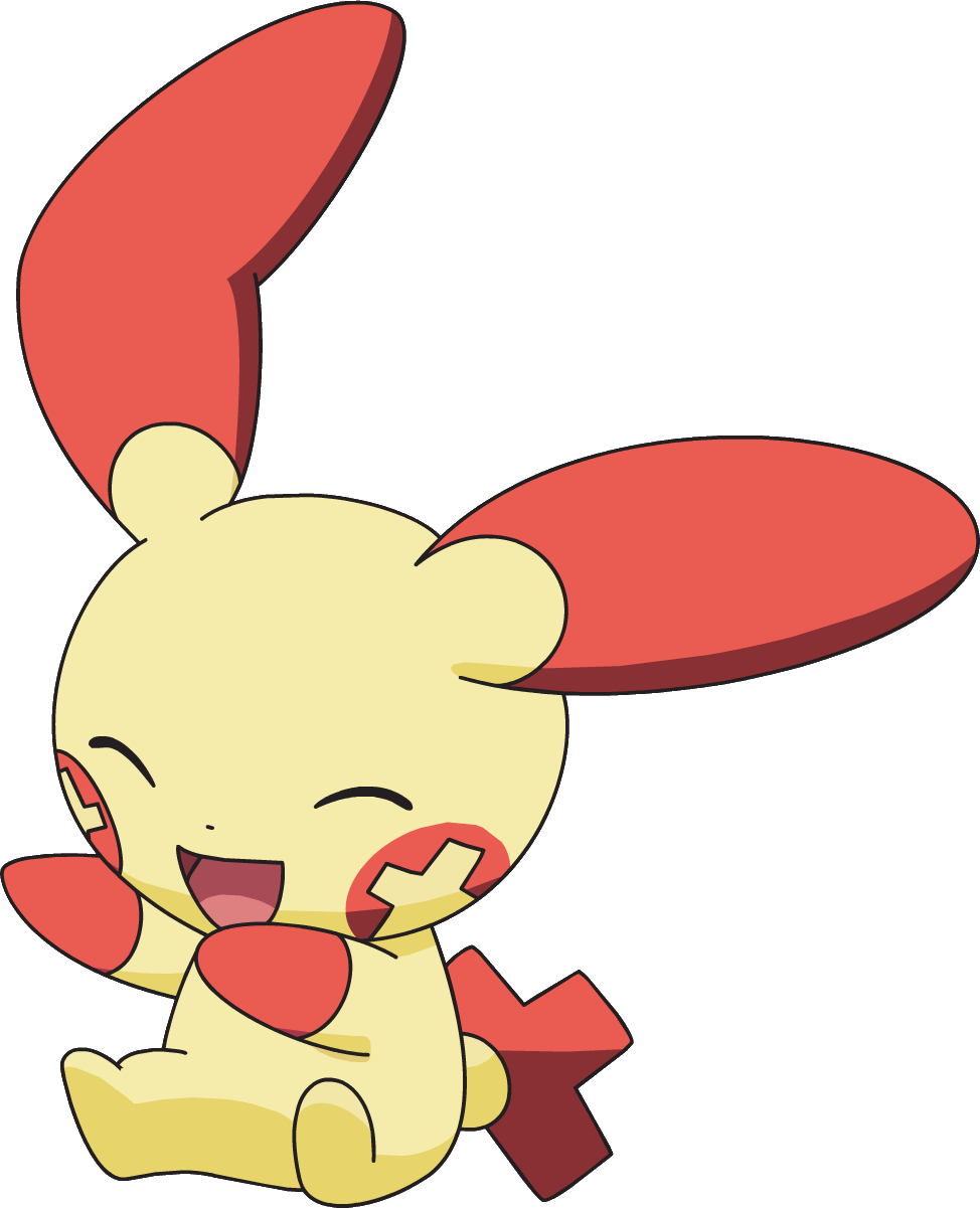 311plusle Ag Anime - Yellow Pokemon With Red Ears (974x1201)