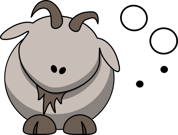 Eye Clipart Sheep - Goat With Sunglasses Cartoon (600x455)