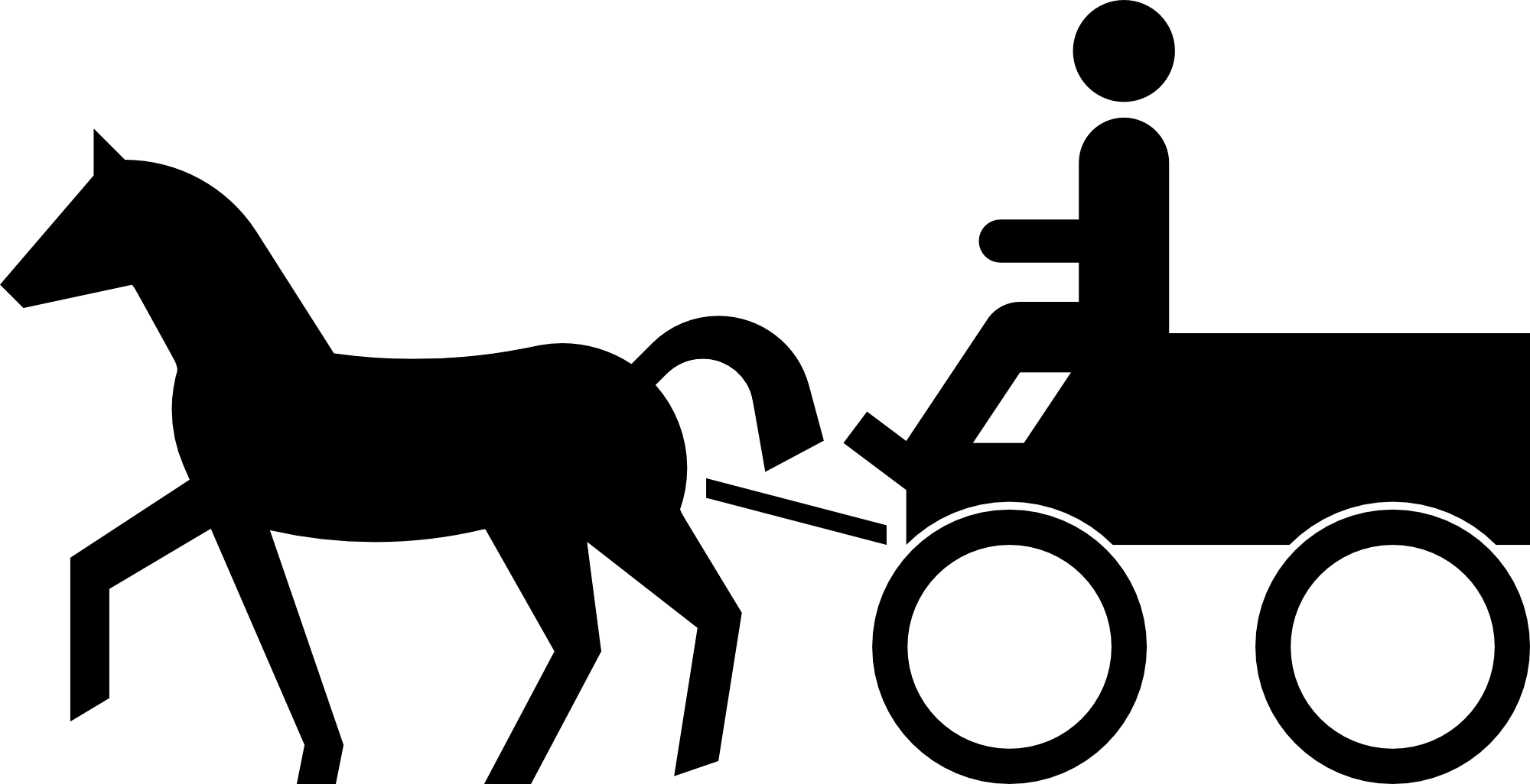 Horse-drawn Vehicles - Reitweg Schild (2000x1026)