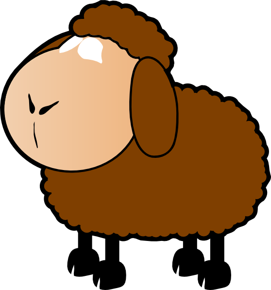 Brown Sheep Clip Art - Brown Sheep Clipart (558x597)