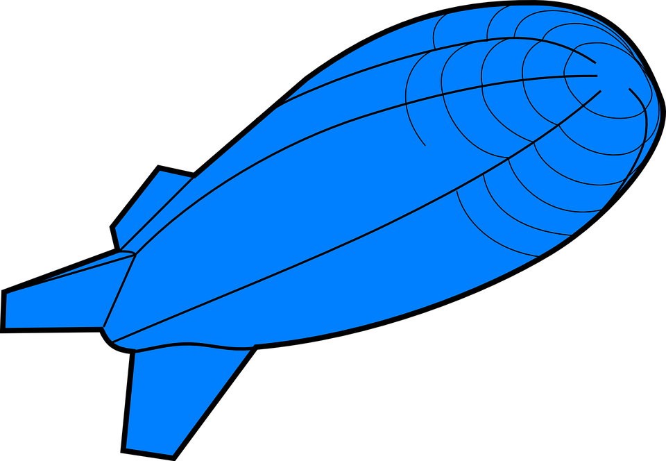 Blimp - Clipart - Zeppelin Clipart (960x664)