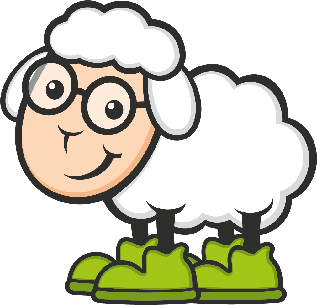 Png Format Images Of Sheep - Sheep Wearing Shoes Cartoon (1183x1233)