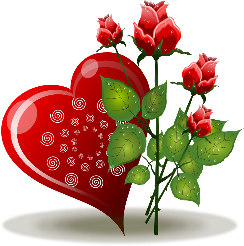 Beautiful Clip Art - Love Red Roses Png (788x795)