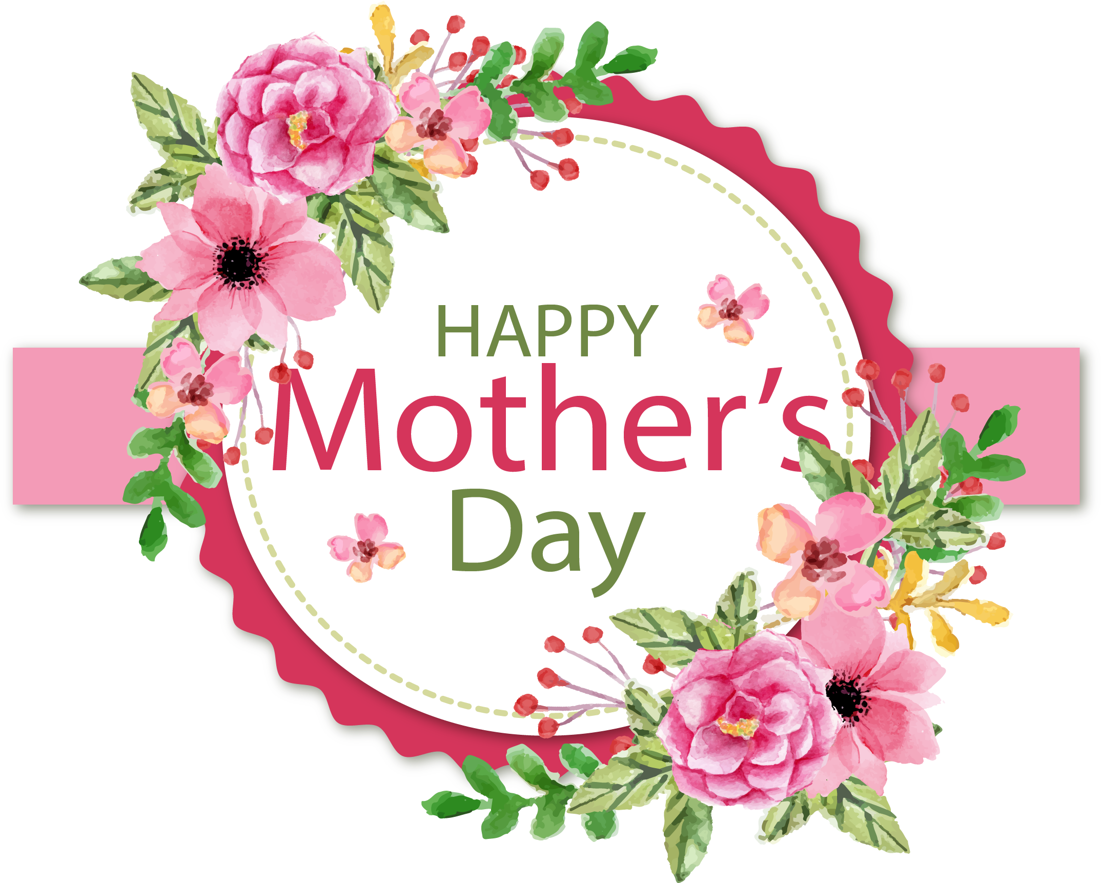 Mother's Day Flower Paper Euclidean Vector - Mothers Day Borders Png (2156x1721)