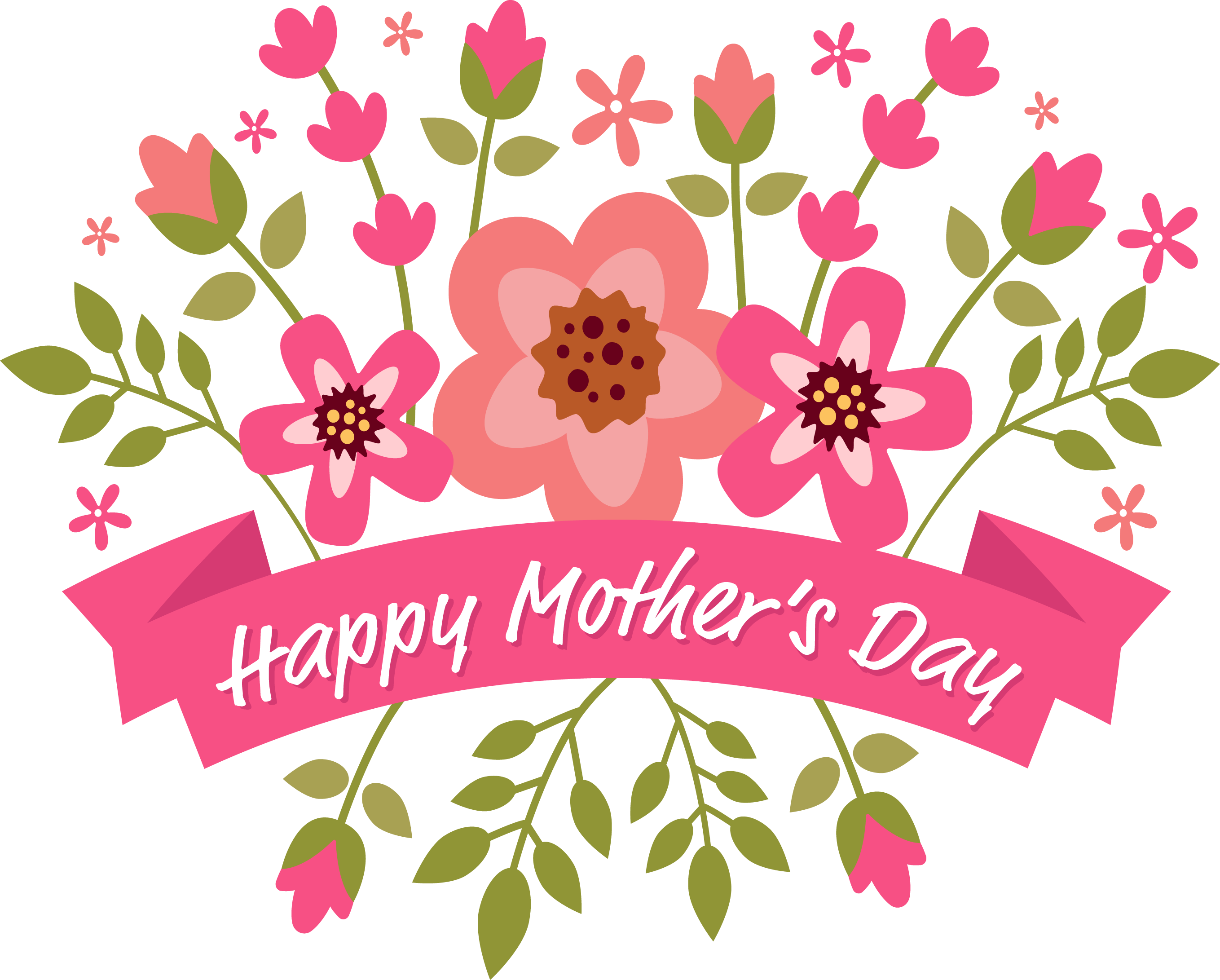 Floral Design Euclidean Vector Flower - Happy Mother's Day Clip Art (2717x2182)
