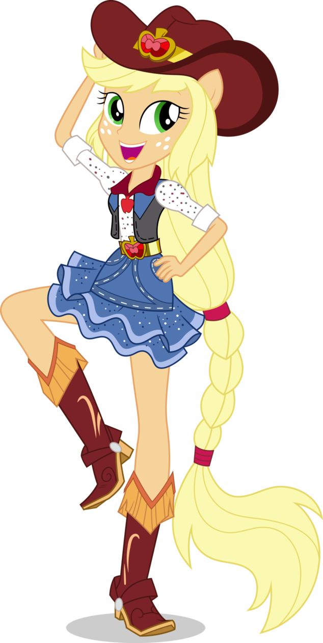 Applejack By Icantunloveyou - My Little Pony Equestria Girls Dance Magic (634x1261)