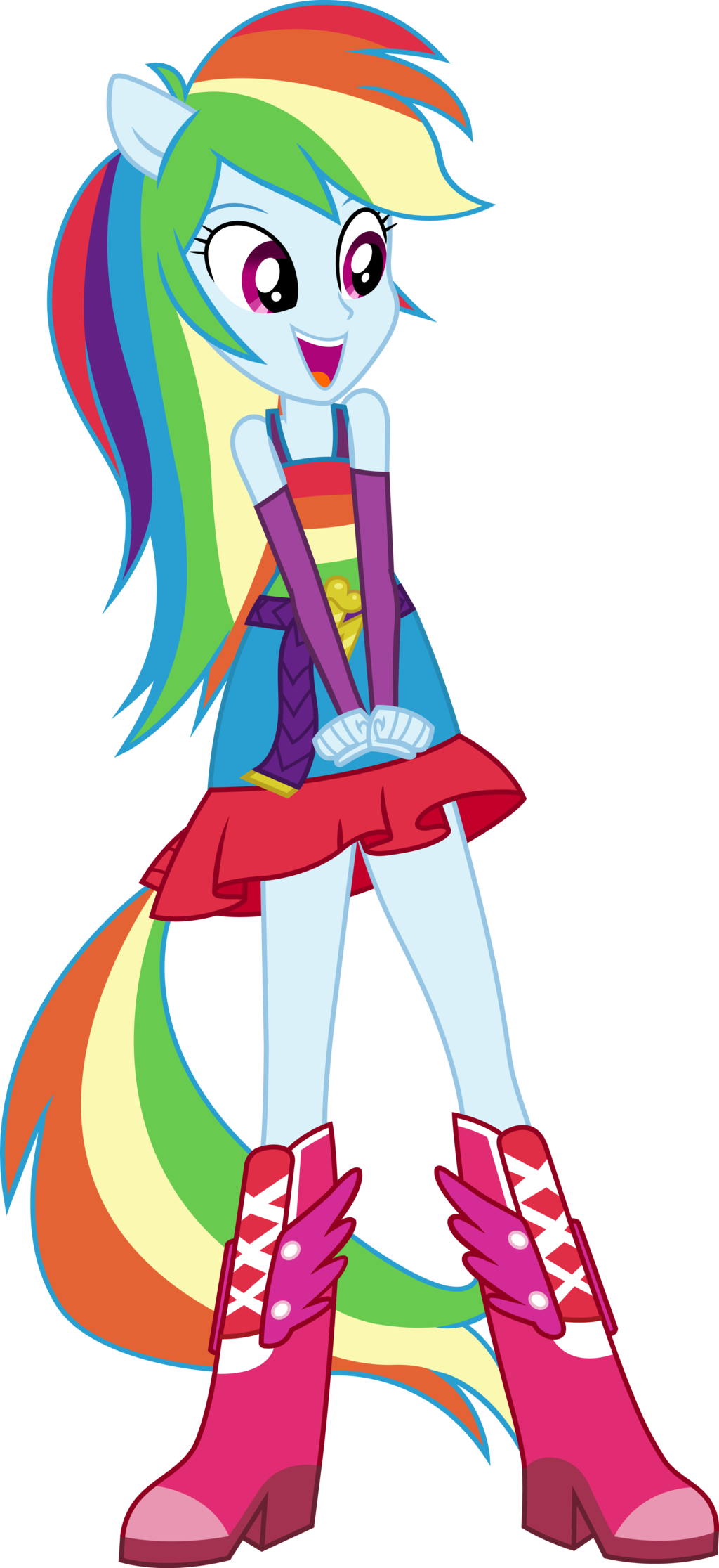 Rainbow Dash Dance Vector Update V2 By Icantunloveyou - Equestria Girls Rainbow Dash (1024x2231)