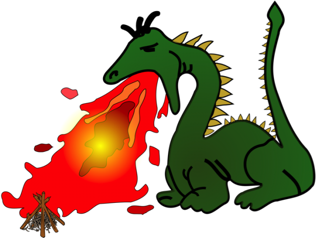 Fire Dragon - Fire Breathing Dragons Clipart (700x700)