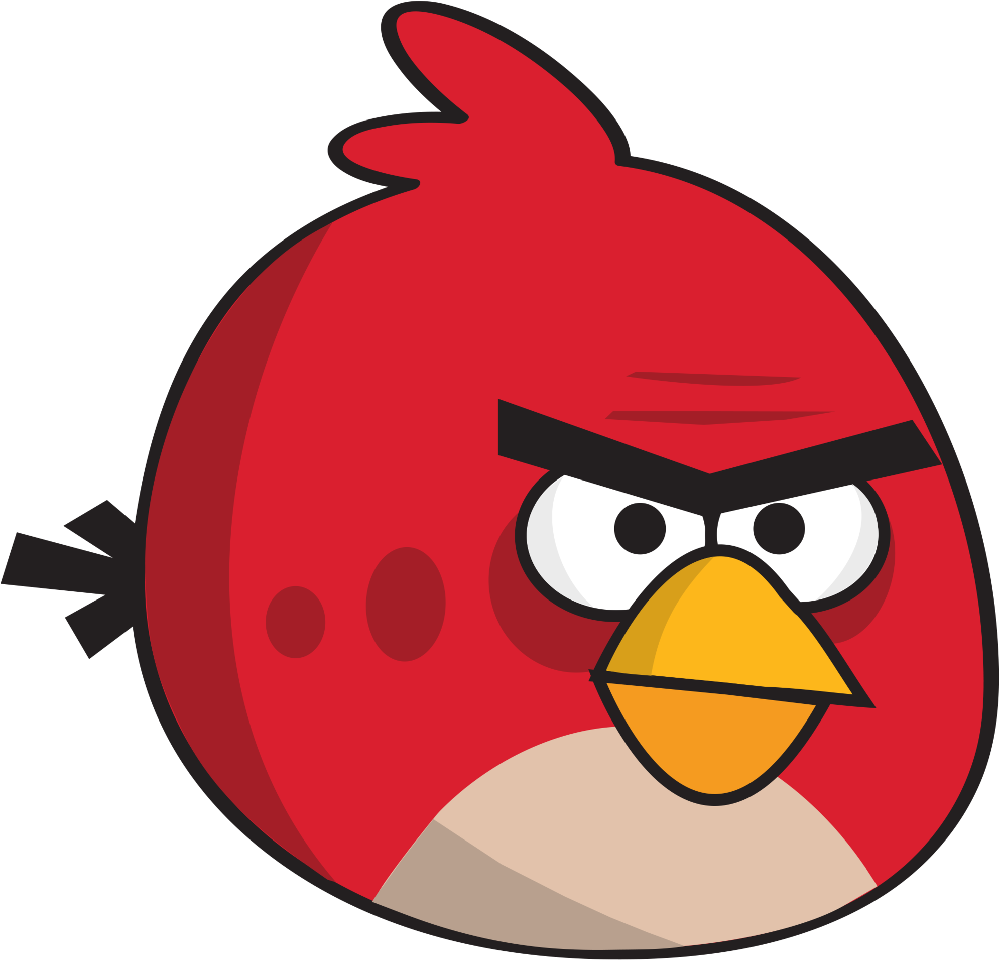 Red Bird Clip Art With Photos Medium Size - Clip Art Angry Birds (1993x1929)