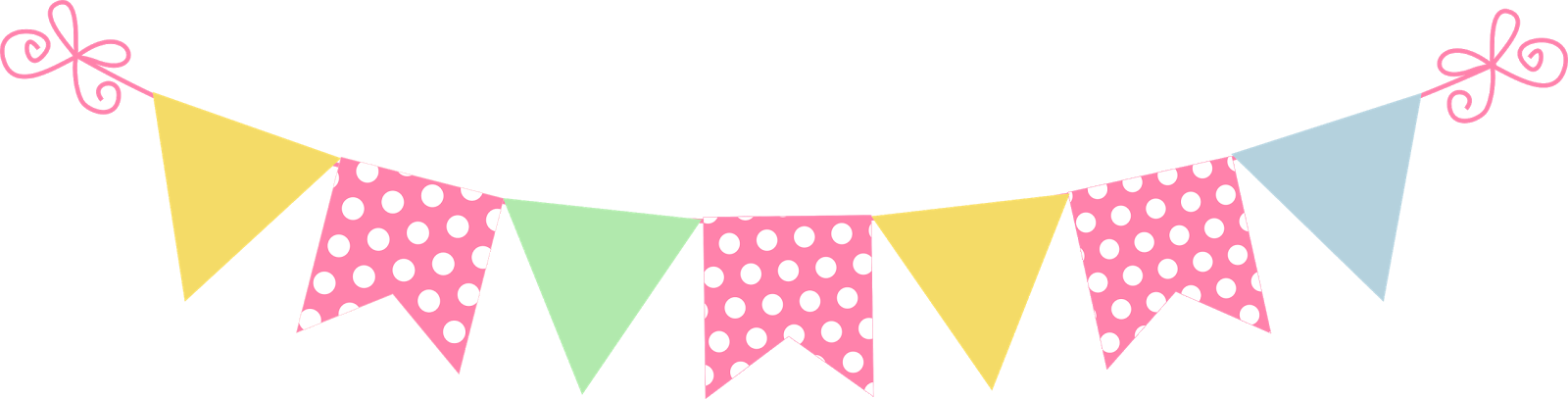 Bunting Clipart Transparent - Drawing Bunting Transparent Background (1600x407)