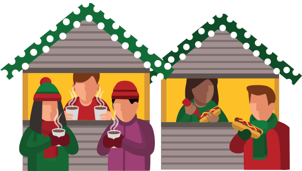 Kingston Christmas Market - Christmas Market Clipart (600x400)