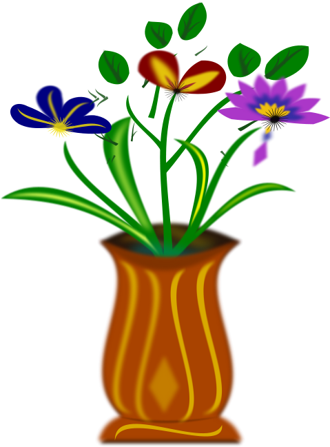 Flores - Blaues Vasenduschvorhangmuster Duschvorhang (566x800)