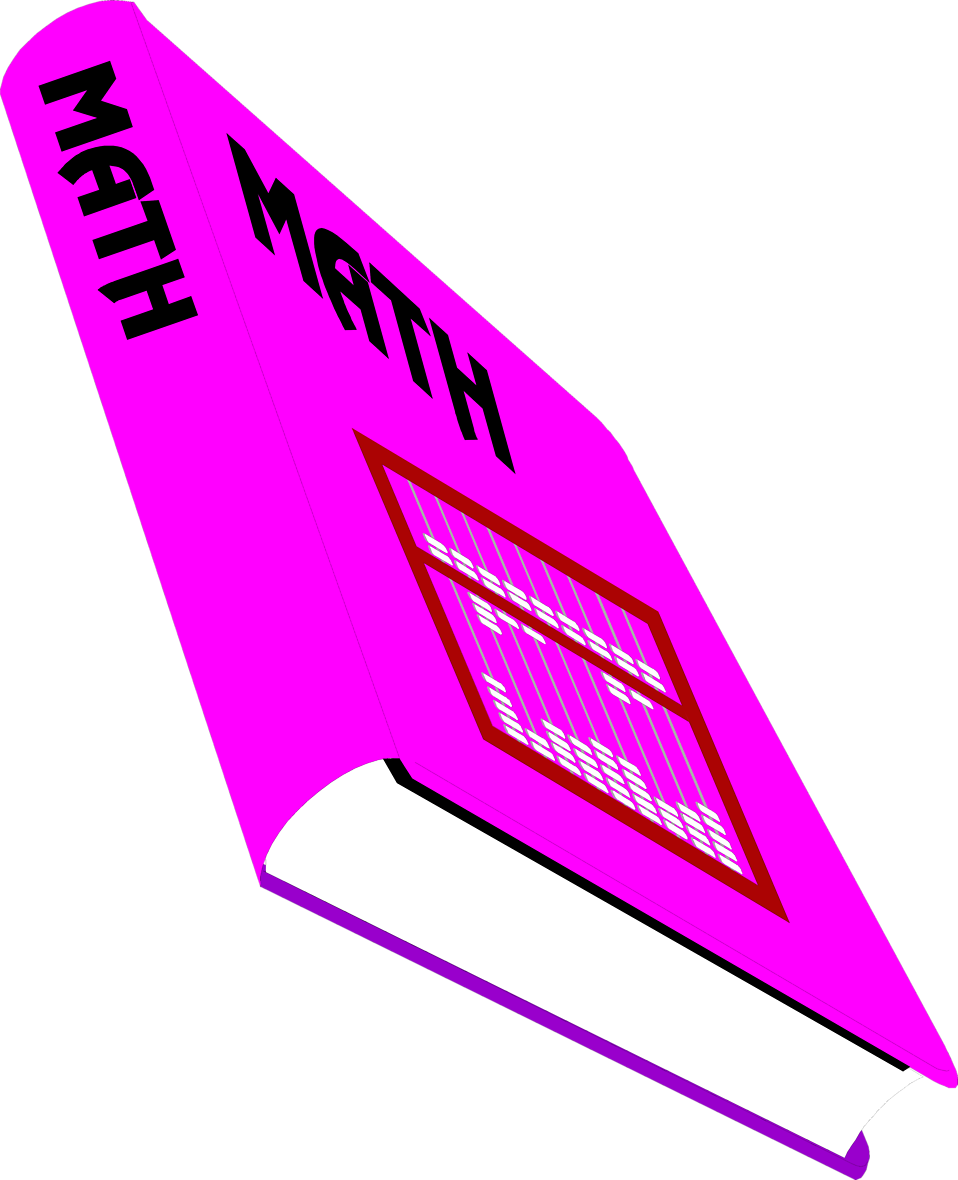 Notebook Clipart Pink Book - Math Textbook (958x1180)