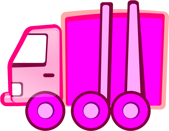 Pink Truck Png (588x595)